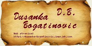 Dušanka Bogatinović vizit kartica